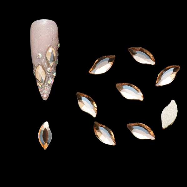 PandaHall Flat Back Glass Rhinestone Cabochons, Nail Art Decoration Accessories, Faceted, Eye, Light Colorado Topaz, 8x4x2mm, 20pcs/bag..., Yellow
PandaHall Flat Back Glass Rhinestone Cabochons, Nail Art Decoration Accessories, Faceted, Eye, Light Colorado Topaz, 8x4x2mm, 20pcs/bag..., Yellow