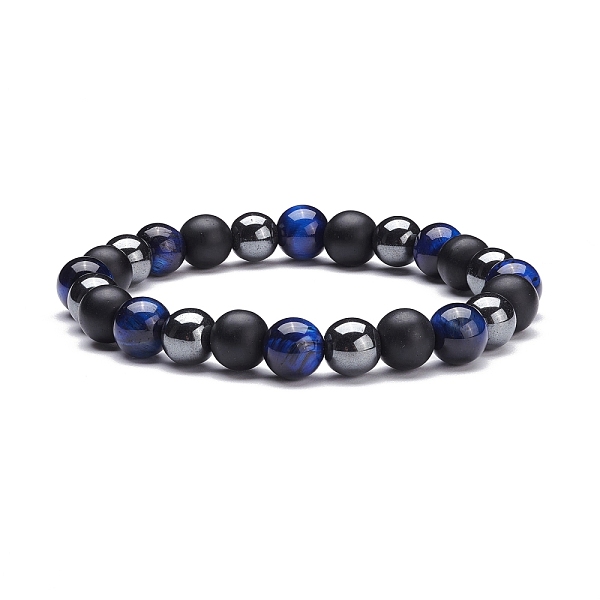 PandaHall Round Stone Beads Stretch Bracelets, Natural Tiger Eye & Synthetic Black Stone & Hematite Beads Bracelet for Women, Prussian Blue...
PandaHall Round Stone Beads Stretch Bracelets, Natural Tiger Eye & Synthetic Black Stone & Hematite Beads Bracelet for Women, Prussian Blue...