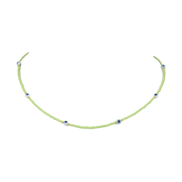 PandaHall Lampwork Evil Eye & Glass Seed Beads Necklace with Real 18K Gold Plated 304 Stainless Steel Clasps, Light Green, 17.13 inch...
PandaHall Lampwork Evil Eye & Glass Seed Beads Necklace with Real 18K Gold Plated 304 Stainless Steel Clasps, Light Green, 17.13 inch...
