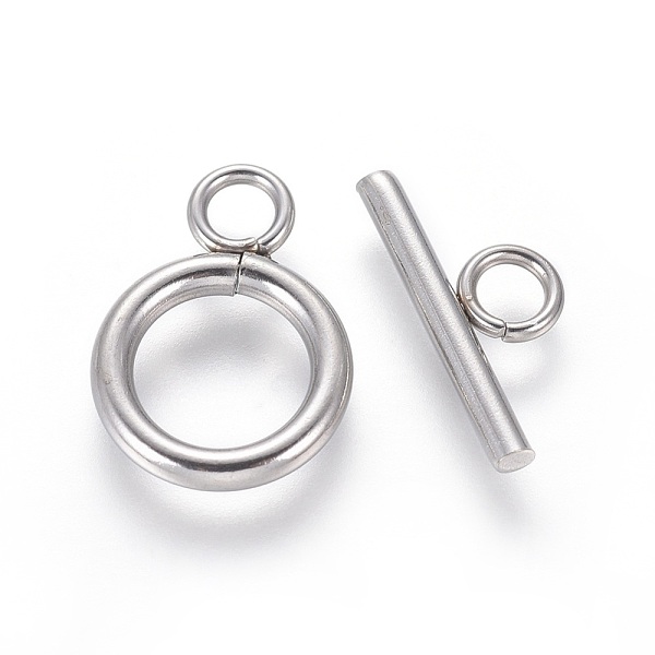 PandaHall 304 Stainless Steel Toggle Clasps, Ring, Stainless Steel Color, Ring: 16.5x12x2mm, Bar: 7x16x2mm, Hole: 3mm 304 Stainless Steel...
PandaHall 304 Stainless Steel Toggle Clasps, Ring, Stainless Steel Color, Ring: 16.5x12x2mm, Bar: 7x16x2mm, Hole: 3mm 304 Stainless Steel...