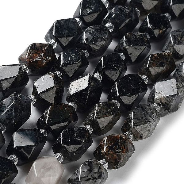 PandaHall Natural Black Rutilated Quartz Beads Strands, with Seed Beads, Faceted, Rhombus, 12~15x9~12x9~12mm, Hole: 1~1.2mm, about...
PandaHall Natural Black Rutilated Quartz Beads Strands, with Seed Beads, Faceted, Rhombus, 12~15x9~12x9~12mm, Hole: 1~1.2mm, about...