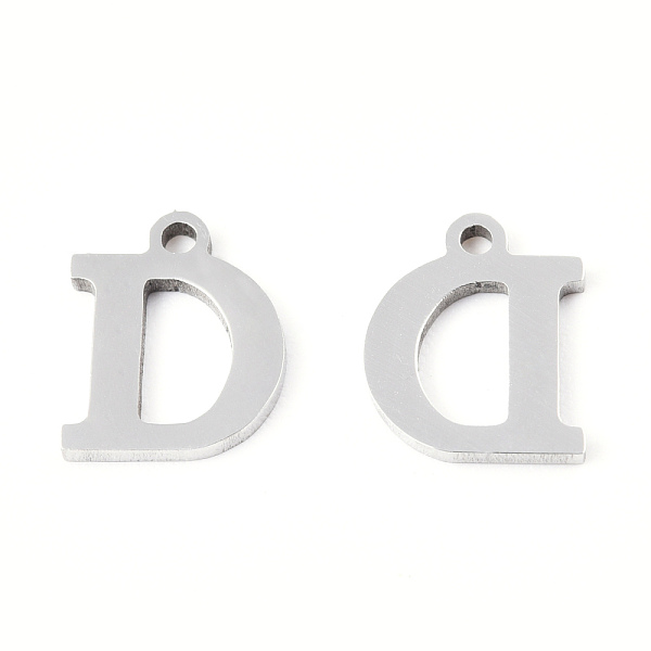 PandaHall 201 Stainless Steel Charms, Alphabet, Letter.D, 8.5x7x1mm, Hole: 1mm 201 Stainless Steel Letter D
PandaHall 201 Stainless Steel Charms, Alphabet, Letter.D, 8.5x7x1mm, Hole: 1mm 201 Stainless Steel Letter D