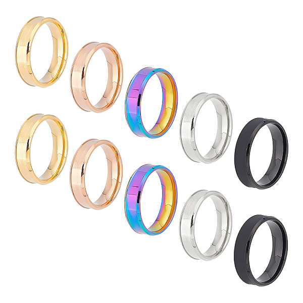 PandaHall UNICRAFTALE 10pcs 5 Colors Blank Core Ring Size 10 Stainless Steel Plain Band Ring Inlay Ring Round Empty Ring Blanks for Jewelry...
PandaHall UNICRAFTALE 10pcs 5 Colors Blank Core Ring Size 10 Stainless Steel Plain Band Ring Inlay Ring Round Empty Ring Blanks for Jewelry...