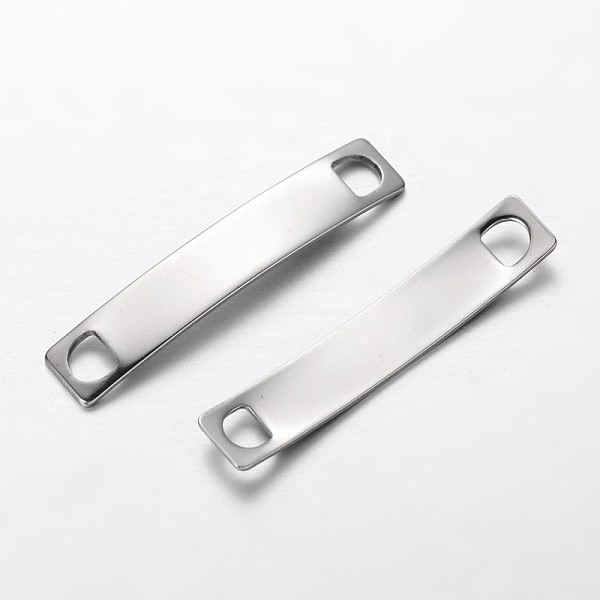 PandaHall 304 Stainless Steel Links connectors, Rectangle, Stainless Steel Color, 38.5x7x1mm, Hole: 4x4mm 304 Stainless Steel Rectangle
PandaHall 304 Stainless Steel Links connectors, Rectangle, Stainless Steel Color, 38.5x7x1mm, Hole: 4x4mm 304 Stainless Steel Rectangle