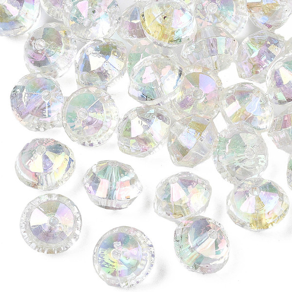 PandaHall Transparent Acrylic Beads, Faceted, AB Color Plated, Rondelle, Clear AB, 13x10mm, Hole: 2mm Acrylic Rondelle White
PandaHall Transparent Acrylic Beads, Faceted, AB Color Plated, Rondelle, Clear AB, 13x10mm, Hole: 2mm Acrylic Rondelle White