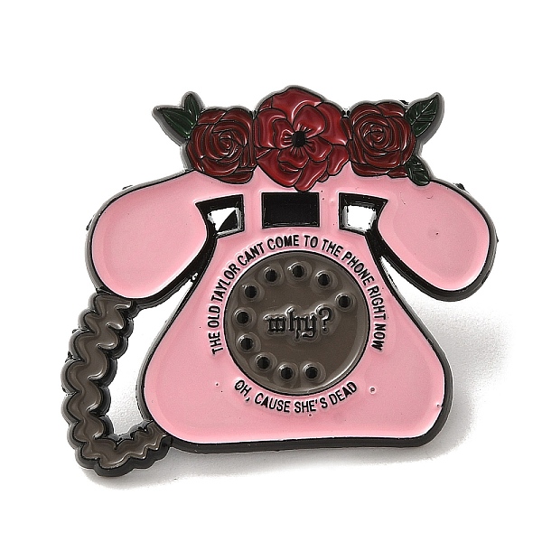 PandaHall Rose Phone Alloy Enamel Pin Brooch, for Backpack Clothes, Pearl Pink, 27x31.5x1.5mm Alloy+Enamel Others
PandaHall Rose Phone Alloy Enamel Pin Brooch, for Backpack Clothes, Pearl Pink, 27x31.5x1.5mm Alloy+Enamel Others