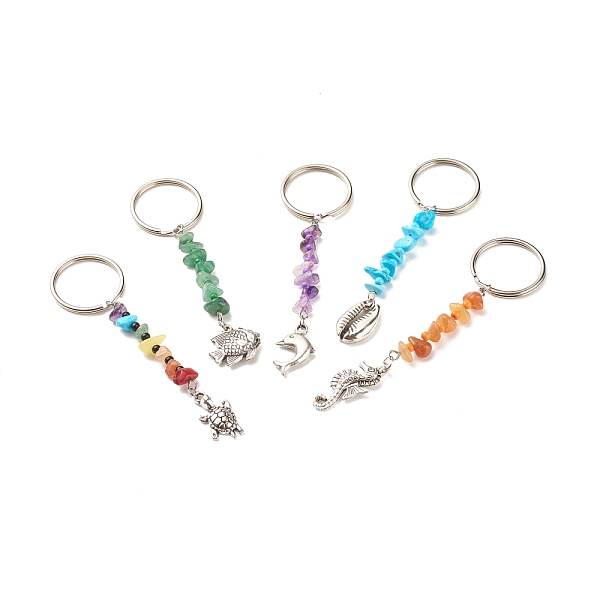 PandaHall Natural & Synthetic Gemstone Beaded Keychains, with Alloy Pendants & Glass Beads, Iron & 304 Stainless Steel Findings, Mix-shaped..., Multicolor
PandaHall Natural & Synthetic Gemstone Beaded Keychains, with Alloy Pendants & Glass Beads, Iron & 304 Stainless Steel Findings, Mix-shaped..., Multicolor