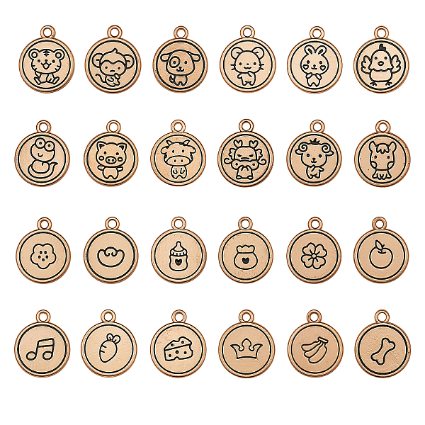 PandaHall 24pcs 12 Styles Alloy Pendant, Flat Round with Zodiac, Light Gold, 20x16.5x1mm, Hole: 2mm, 2pcs/style Alloy Flat Round
PandaHall 24pcs 12 Styles Alloy Pendant, Flat Round with Zodiac, Light Gold, 20x16.5x1mm, Hole: 2mm, 2pcs/style Alloy Flat Round