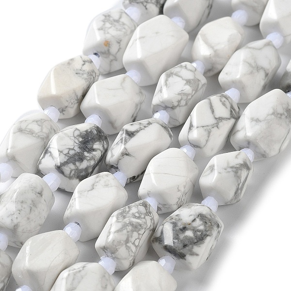 PandaHall Natural Howlite Beads Strands, with Seed Beads, Faceted, Rhombus, 12~15x9~12x9~12mm, Hole: 1~1.2mm, about 20~21pcs/strand...
PandaHall Natural Howlite Beads Strands, with Seed Beads, Faceted, Rhombus, 12~15x9~12x9~12mm, Hole: 1~1.2mm, about 20~21pcs/strand...