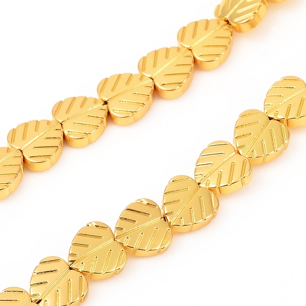 PandaHall Electroplated Non-magnetic Synthetic Hematite Beads Strands, Heart Leaf, Golden Plated, 8x8x2.5mm, Hole: 0.8mm, about 55pcs/Strand...
PandaHall Electroplated Non-magnetic Synthetic Hematite Beads Strands, Heart Leaf, Golden Plated, 8x8x2.5mm, Hole: 0.8mm, about 55pcs/Strand...