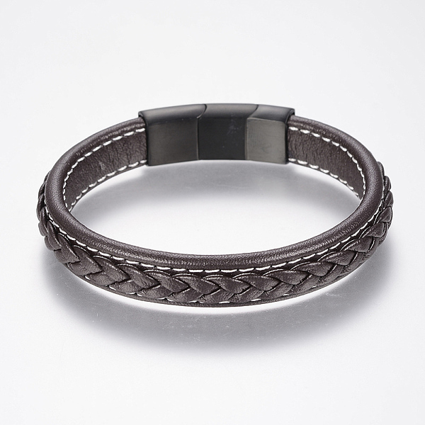 PandaHall Braided Leather Cord Bracelets, with 304 Stainless Steel Magnetic Clasps, Coconut Brown, 8-5/8 inch(220mm), 36x13x8mm Leather...
PandaHall Braided Leather Cord Bracelets, with 304 Stainless Steel Magnetic Clasps, Coconut Brown, 8-5/8 inch(220mm), 36x13x8mm Leather...