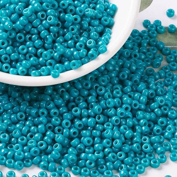 PandaHall MIYUKI Round Rocailles Beads, Japanese Seed Beads, 8/0, (RR4483) Duracoat Dyed Opaque Azure, 3mm, Hole: 1mm, about 422~455pcs/10g..., Cyan
PandaHall MIYUKI Round Rocailles Beads, Japanese Seed Beads, 8/0, (RR4483) Duracoat Dyed Opaque Azure, 3mm, Hole: 1mm, about 422~455pcs/10g..., Cyan