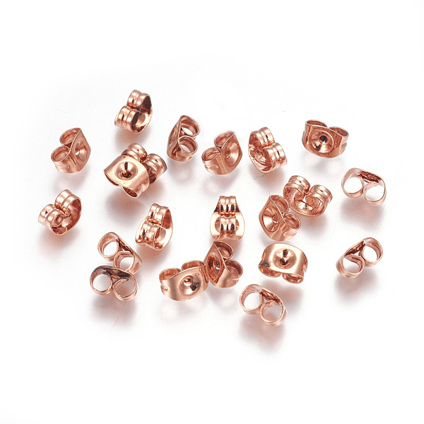 PandaHall 304 Stainless Steel Friction Ear Nuts, Rose Gold, 6x4.5x3.5mm, Hole: 0.9mm 304 Stainless Steel
PandaHall 304 Stainless Steel Friction Ear Nuts, Rose Gold, 6x4.5x3.5mm, Hole: 0.9mm 304 Stainless Steel