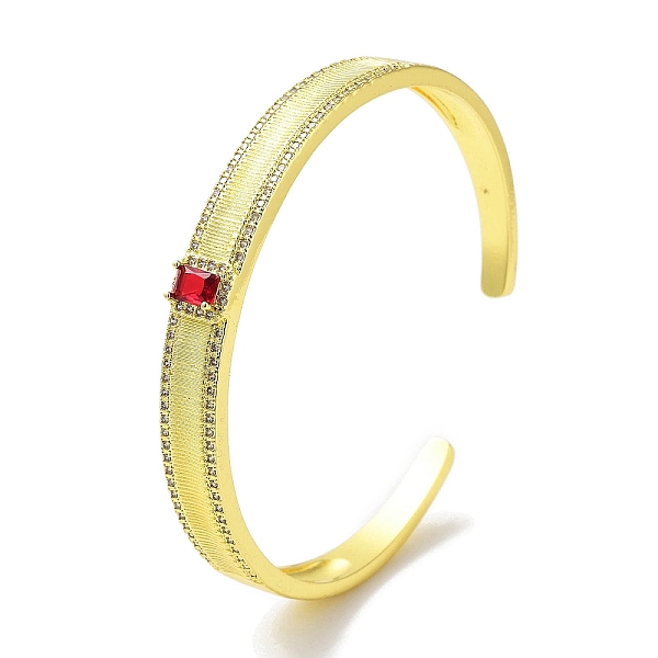PandaHall Brass Micro Pave Clear Cubic Zirconia Open Cuff Bangles, Red Glass Bangles for Women, Real 18K Gold Plated, Rectangle, Inner...
PandaHall Brass Micro Pave Clear Cubic Zirconia Open Cuff Bangles, Red Glass Bangles for Women, Real 18K Gold Plated, Rectangle, Inner...
