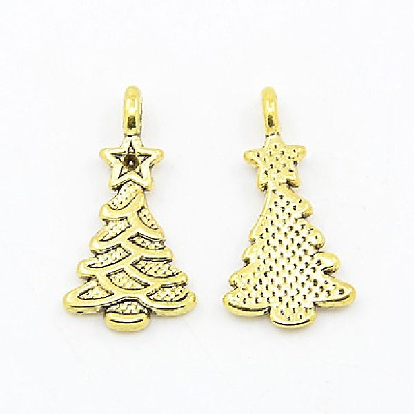PandaHall Tibetan Style Alloy Pendants, Lead Free & Cadmium Free & Nickel Free, Christmas Tree, Antique Golden, about 11mm wide, 21mm long...
PandaHall Tibetan Style Alloy Pendants, Lead Free & Cadmium Free & Nickel Free, Christmas Tree, Antique Golden, about 11mm wide, 21mm long...