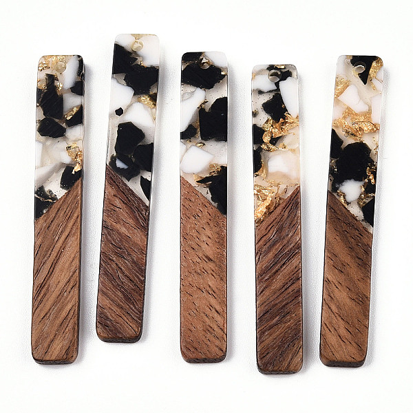 PandaHall Transparent Resin & Walnut Wood Big Pendants, with Gold Foil, Rectangle Charms, Black, 51.5x7.5x3mm, Hole: 1.8mm Resin+Wood...
PandaHall Transparent Resin & Walnut Wood Big Pendants, with Gold Foil, Rectangle Charms, Black, 51.5x7.5x3mm, Hole: 1.8mm Resin+Wood...
