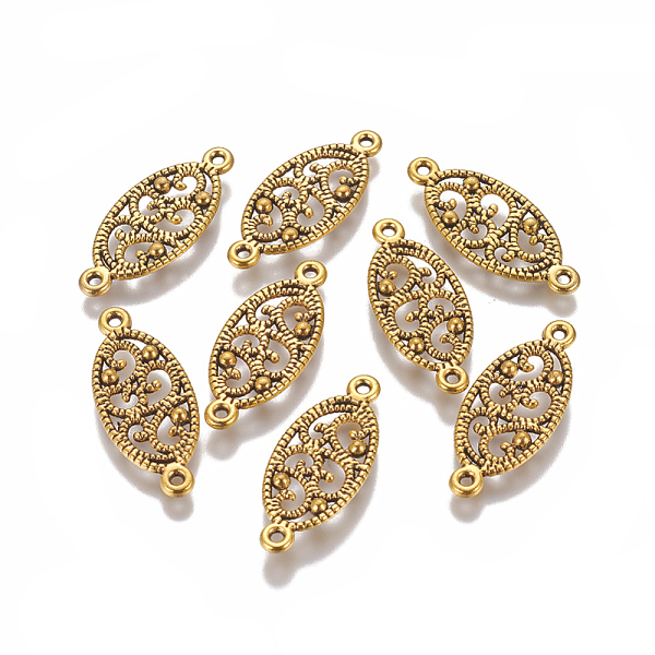 PandaHall Tibetan Style Links connectors, Oval, Antique Golden, Lead Free and Cadmium Free and Nickel Free, 27x11.5x1.5mm, Hole: 1.5mm Alloy...
PandaHall Tibetan Style Links connectors, Oval, Antique Golden, Lead Free and Cadmium Free and Nickel Free, 27x11.5x1.5mm, Hole: 1.5mm Alloy...
