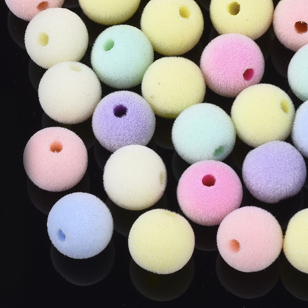 PandaHall Flocky Acrylic Beads, Round, Mixed Color, 8x7.5mm, Hole: 1mm Acrylic Round Multicolor
PandaHall Flocky Acrylic Beads, Round, Mixed Color, 8x7.5mm, Hole: 1mm Acrylic Round Multicolor