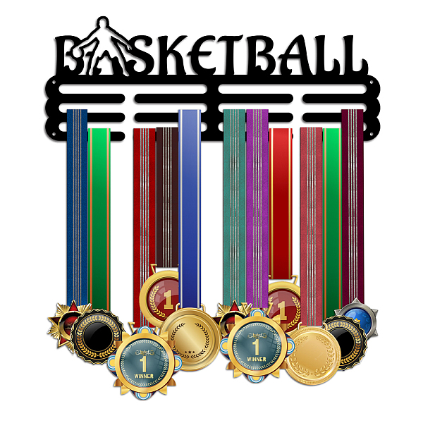 PandaHall Iron Medal Hanger Holder Display Wall Rack, with Screws, Basketball, 150x400mm Iron Basketball Black
PandaHall Iron Medal Hanger Holder Display Wall Rack, with Screws, Basketball, 150x400mm Iron Basketball Black