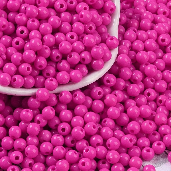 PandaHall Opaque Acrylic Beads, Round, Magenta, 5x4mm, Hole: 1.6mm, about 12500pcs/500g Acrylic Round Pink
PandaHall Opaque Acrylic Beads, Round, Magenta, 5x4mm, Hole: 1.6mm, about 12500pcs/500g Acrylic Round Pink