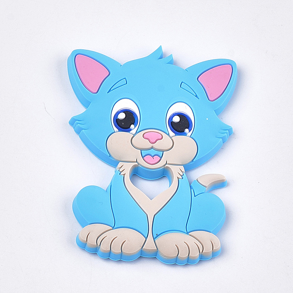 PandaHall Food Grade Eco-Friendly Silicone Kitten Cabochons, Chewing Beads For Teethers, DIY Nursing Necklaces Making, Cartoon Cat, Deep Sky..., Blue
PandaHall Food Grade Eco-Friendly Silicone Kitten Cabochons, Chewing Beads For Teethers, DIY Nursing Necklaces Making, Cartoon Cat, Deep Sky..., Blue