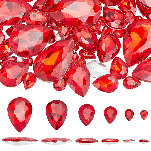 PandaHall 94Pcs Glass Rhinestone Cabochons, Pointed Back & Back Plated, Faceted, Teardrop, Light Siam, 8~29.5x6~20x3~8mm Glass Rhinestone..., Red
PandaHall 94Pcs Glass Rhinestone Cabochons, Pointed Back & Back Plated, Faceted, Teardrop, Light Siam, 8~29.5x6~20x3~8mm Glass Rhinestone..., Red