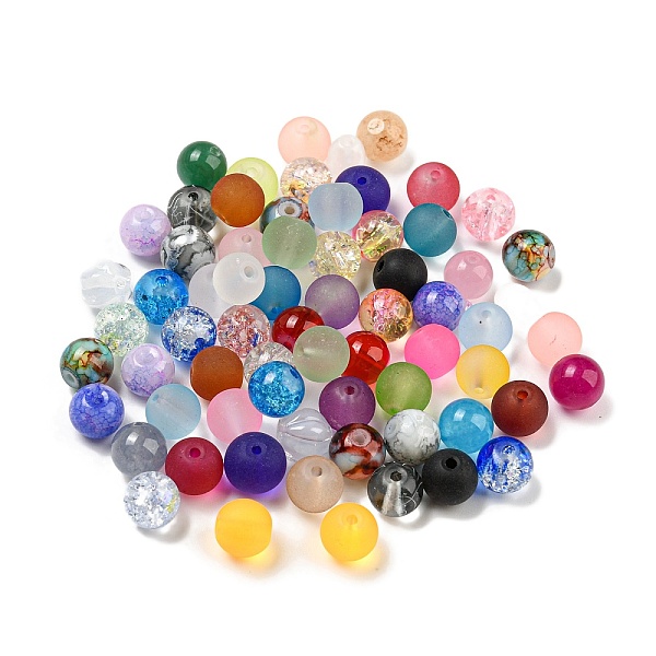 PandaHall Glass Beads, Round, Transparent Crackle & Frosted, Mixed Style, Mixed Color, 8x7.5mm, Hole: 1.5~1.6mm, about 735pcs/500g Glass..., Multicolor
PandaHall Glass Beads, Round, Transparent Crackle & Frosted, Mixed Style, Mixed Color, 8x7.5mm, Hole: 1.5~1.6mm, about 735pcs/500g Glass..., Multicolor