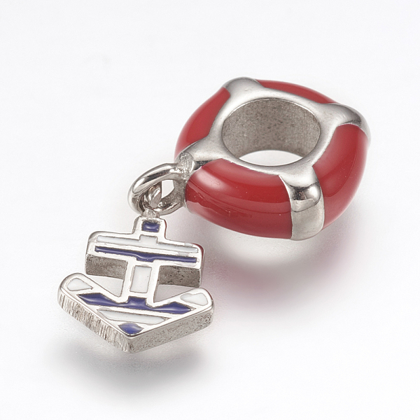 PandaHall 304 Stainless Steel European Dangle Charms, Large Hole Pendants, with Enamel, Anchor, Stainless Steel Color, 22mm, Pendant...
PandaHall 304 Stainless Steel European Dangle Charms, Large Hole Pendants, with Enamel, Anchor, Stainless Steel Color, 22mm, Pendant...