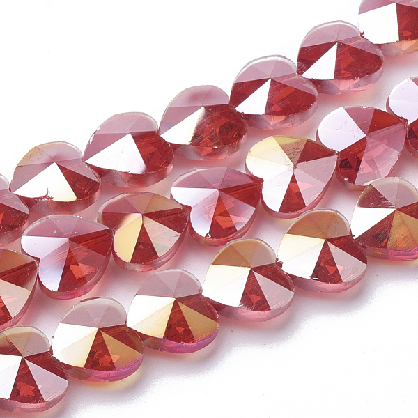 PandaHall Electroplate Glass Beads, AB Color Plated, Faceted, Heart, Red, 14x14x8.5mm, Hole: 1mm Glass Heart Red
PandaHall Electroplate Glass Beads, AB Color Plated, Faceted, Heart, Red, 14x14x8.5mm, Hole: 1mm Glass Heart Red
