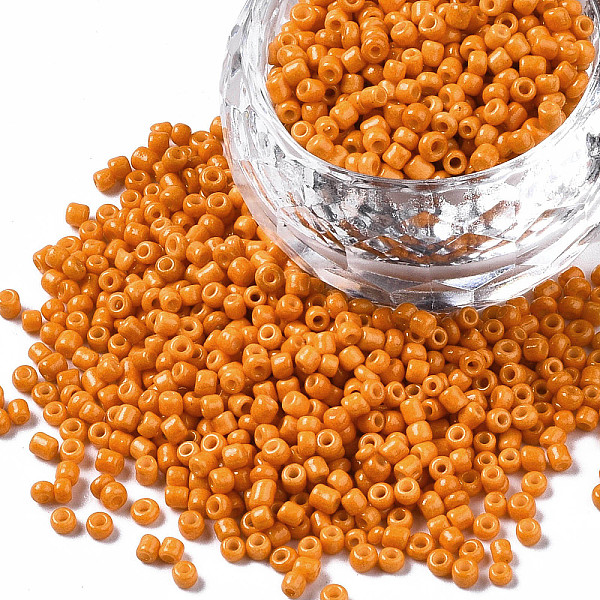 PandaHall Glass Seed Beads, Baking Paint, Round Hole, Round, Dark Orange, 2~3x1.5~2mm, Hole: 0.8mm, about 450g/Pound Glass
PandaHall Glass Seed Beads, Baking Paint, Round Hole, Round, Dark Orange, 2~3x1.5~2mm, Hole: 0.8mm, about 450g/Pound Glass