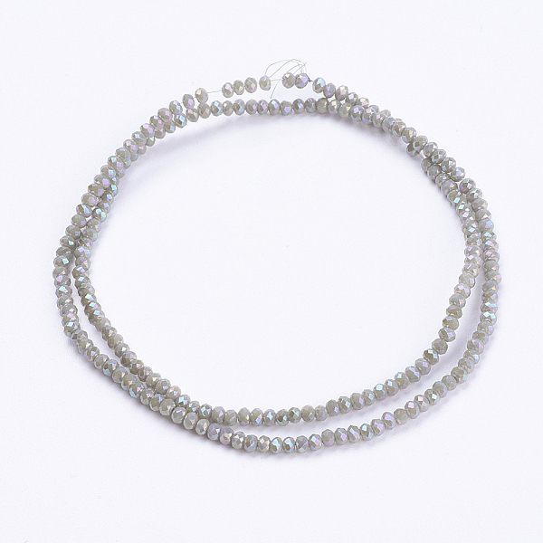 PandaHall Electroplate Glass Beads Strands, Full Rainbow Plated, Faceted, Rondelle, Gray, 3x2mm, Hole: 0.8~1mm, about 185~190pcs/strand...
PandaHall Electroplate Glass Beads Strands, Full Rainbow Plated, Faceted, Rondelle, Gray, 3x2mm, Hole: 0.8~1mm, about 185~190pcs/strand...