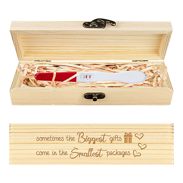 PandaHall Rectangle Wooden Pregnancy Test Keepsake Box with Lock, Baby Annouced Engraved Case for Grandparents Dad Aunt and Uncle, Blanched...
PandaHall Rectangle Wooden Pregnancy Test Keepsake Box with Lock, Baby Annouced Engraved Case for Grandparents Dad Aunt and Uncle, Blanched...