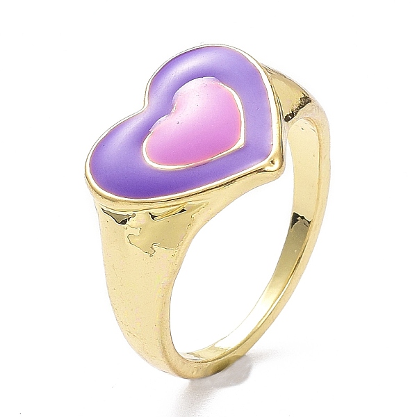 PandaHall Heart Alloy Enamel Finger Rings, Light Gold, Purple, 2mm, US Size 8 1/2(18.5mm) Alloy Purple
PandaHall Heart Alloy Enamel Finger Rings, Light Gold, Purple, 2mm, US Size 8 1/2(18.5mm) Alloy Purple