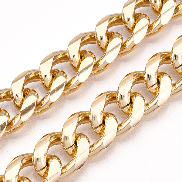 PandaHall Aluminum Faceted Curb Chains, Diamond Cut Cuban Link Chains, Unwelded, Light Gold, 16.5x12.5x3.5mm Aluminum
PandaHall Aluminum Faceted Curb Chains, Diamond Cut Cuban Link Chains, Unwelded, Light Gold, 16.5x12.5x3.5mm Aluminum