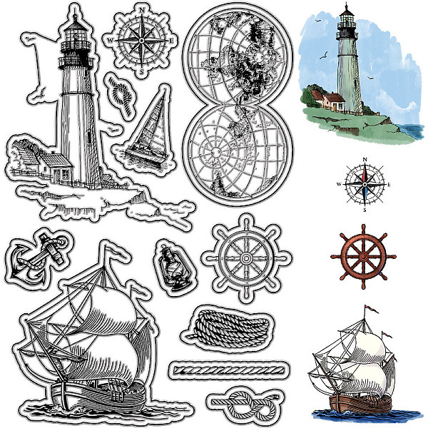 PandaHall CRASPIRE Sailboat Clear Stamps Lighthouse Compass Globe Reusable Background Postmark Transparent Silicone Stamp Seals for...
PandaHall CRASPIRE Sailboat Clear Stamps Lighthouse Compass Globe Reusable Background Postmark Transparent Silicone Stamp Seals for...