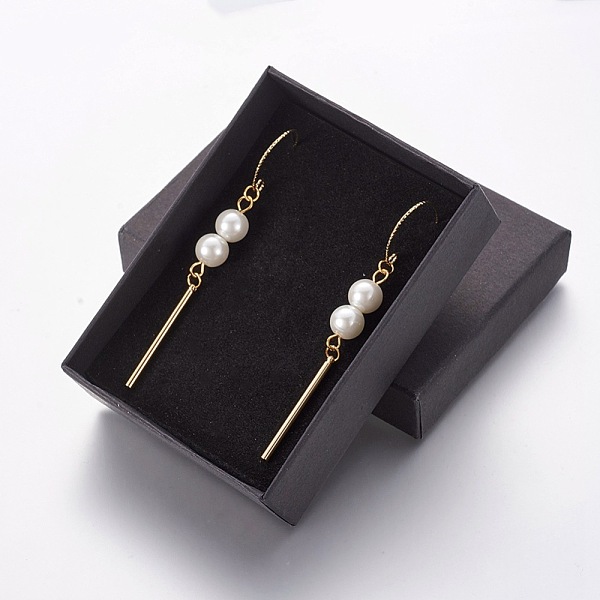 PandaHall Eco-Friendly Dyed Glass Pearl Dangle Earrings, with Brass Findings and Cardboard Jewelry Box, White, 75mm, Pin: 0.9mm Glass White
PandaHall Eco-Friendly Dyed Glass Pearl Dangle Earrings, with Brass Findings and Cardboard Jewelry Box, White, 75mm, Pin: 0.9mm Glass White