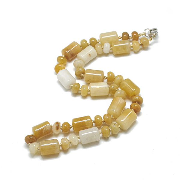 PandaHall Natural Topaz Jade Beaded Necklaces, with Alloy Lobster Clasps, Column, 18.1 inch~18.5 inch(46~47cm), Column: 13~14x10mm Jade
PandaHall Natural Topaz Jade Beaded Necklaces, with Alloy Lobster Clasps, Column, 18.1 inch~18.5 inch(46~47cm), Column: 13~14x10mm Jade