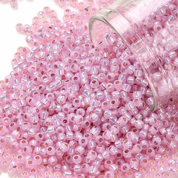 PandaHall TOHO Round Seed Beads, Japanese Seed Beads, (2105) Silver Lined Pink Opal, 11/0, 2.2mm, Hole: 0.8mm, about 5555pcs/50g Glass Pink
PandaHall TOHO Round Seed Beads, Japanese Seed Beads, (2105) Silver Lined Pink Opal, 11/0, 2.2mm, Hole: 0.8mm, about 5555pcs/50g Glass Pink
