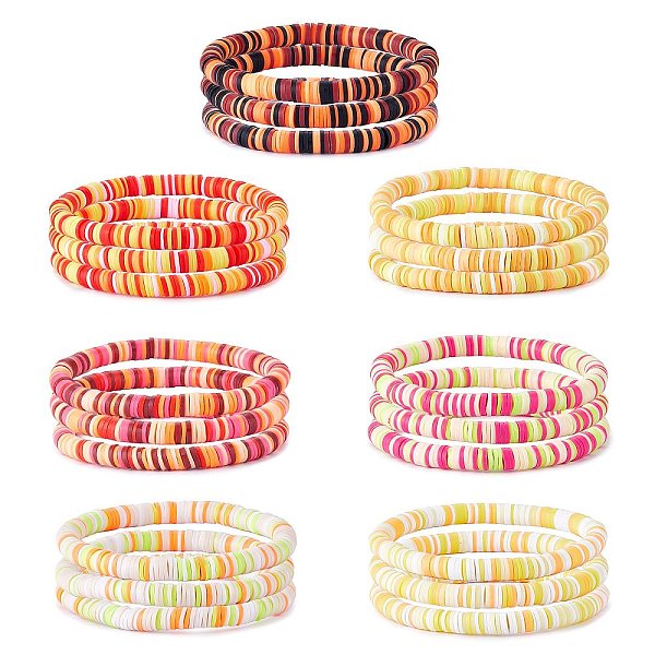PandaHall Handmade Polymer Clay Heishi Surfer Stretch Bracelets Set, Stackable Preppy Bracelets for Women, Yellow, Inner Diameter: 2-1/8...
PandaHall Handmade Polymer Clay Heishi Surfer Stretch Bracelets Set, Stackable Preppy Bracelets for Women, Yellow, Inner Diameter: 2-1/8...