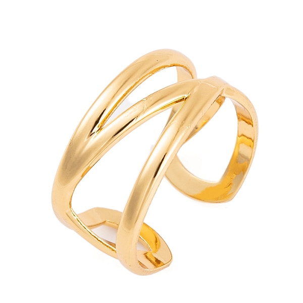 PandaHall Vacuum Plating 304 Stainless Steel Cuff Rings, Criss Cross Rings for Women, Golden, 10mm 304 Stainless Steel Cross
PandaHall Vacuum Plating 304 Stainless Steel Cuff Rings, Criss Cross Rings for Women, Golden, 10mm 304 Stainless Steel Cross