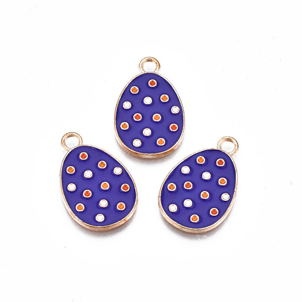 PandaHall Alloy Enamel Pendants, Light Gold, Cadmium Free & Lead Free, Easter Egg Shape with Dot, Dark Slate Blue, 22x14x1.5mm, Hole: 2mm...
PandaHall Alloy Enamel Pendants, Light Gold, Cadmium Free & Lead Free, Easter Egg Shape with Dot, Dark Slate Blue, 22x14x1.5mm, Hole: 2mm...
