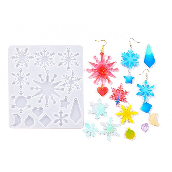 PandaHall DIY Silicone Pendant Molds, Decoration Making, Resin Casting Molds, For UV Resin, Epoxy Resin Jewelry Making, Snowflake..., White
PandaHall DIY Silicone Pendant Molds, Decoration Making, Resin Casting Molds, For UV Resin, Epoxy Resin Jewelry Making, Snowflake..., White