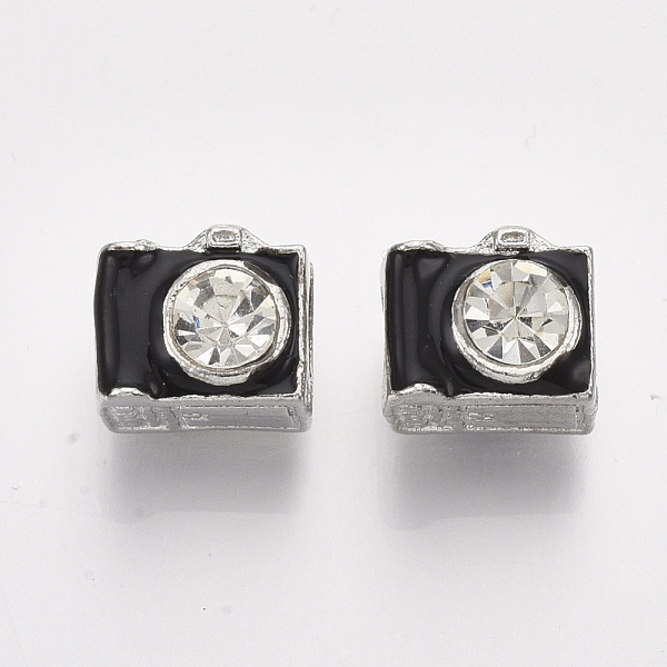 PandaHall Platinum Plated Alloy European Beads, with Crystal Rhinestone and Enamel, Large Hole Beads, Camera, Black, 9x10x9mm, Hole: 4.5mm...
PandaHall Platinum Plated Alloy European Beads, with Crystal Rhinestone and Enamel, Large Hole Beads, Camera, Black, 9x10x9mm, Hole: 4.5mm...