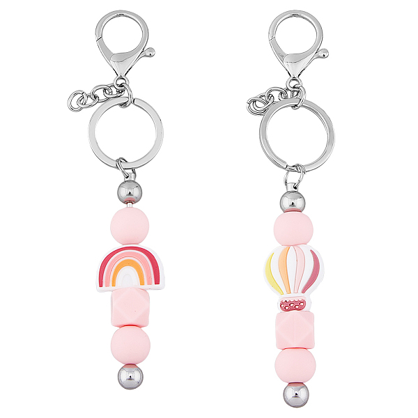 PandaHall SUPERFINDINGS DIY Keychain Making Kit, Including Iron Bar Beadable Keychain, Rainbow & Hot Air Balloon Silicone Beads, Middle East..., Pink
PandaHall SUPERFINDINGS DIY Keychain Making Kit, Including Iron Bar Beadable Keychain, Rainbow & Hot Air Balloon Silicone Beads, Middle East..., Pink