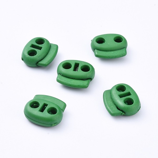 PandaHall Plastic Spring Cord Locks, 2 Hole Drawstring Toggle Spring Clasp, Green, 17.5x19.5x7.5mm, Hole: 4.5mm Plastic Green
PandaHall Plastic Spring Cord Locks, 2 Hole Drawstring Toggle Spring Clasp, Green, 17.5x19.5x7.5mm, Hole: 4.5mm Plastic Green