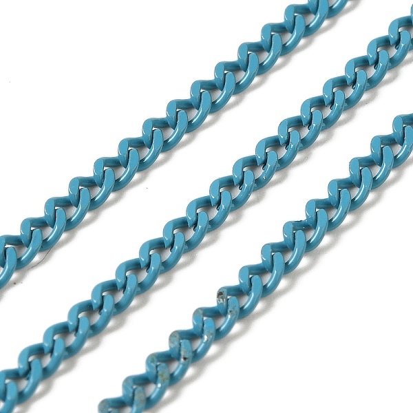 PandaHall Spray Painted 304 Stainless Steel Curb Chains, with Spool, Unwelded, Light Sky Blue, 3x2x0.6mm 304 Stainless Steel
PandaHall Spray Painted 304 Stainless Steel Curb Chains, with Spool, Unwelded, Light Sky Blue, 3x2x0.6mm 304 Stainless Steel