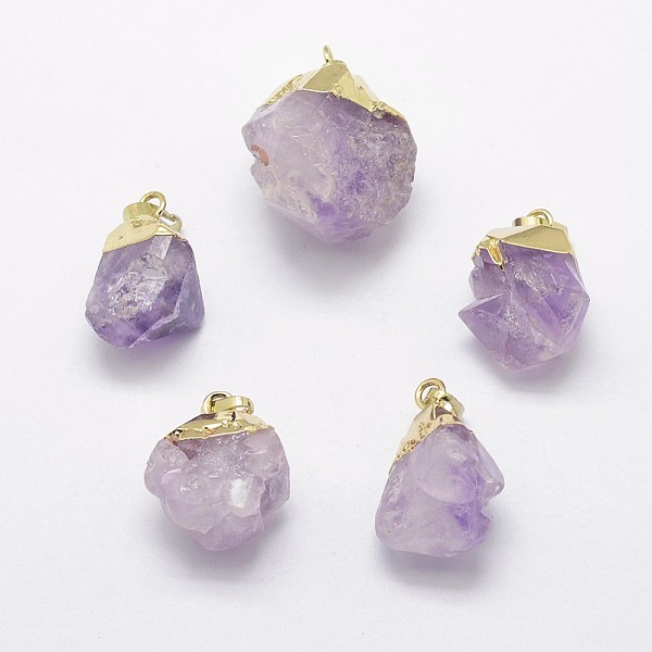 PandaHall Natural Amethyst Pendants, with Brass Finding, Golden, Nuggets, 22~31x19~26mm, Hole: 5x8mm Amethyst Nuggets
PandaHall Natural Amethyst Pendants, with Brass Finding, Golden, Nuggets, 22~31x19~26mm, Hole: 5x8mm Amethyst Nuggets