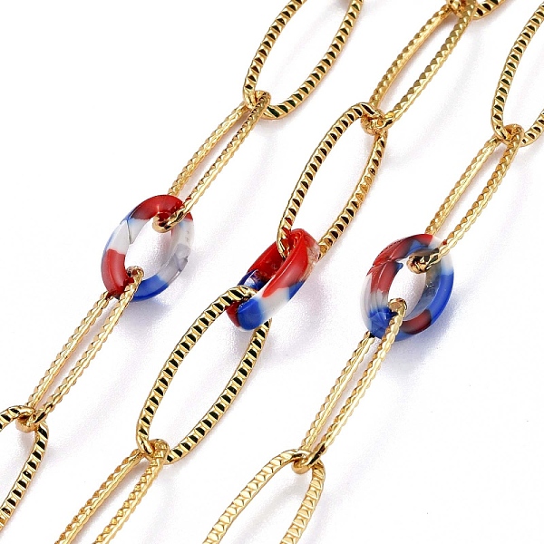 PandaHall Handmade Brass Paperclip Chains, Drawn Elongated Cable Chains, with Acrylic Quick Link Connector, Soldered, Textured, Real 18K...
PandaHall Handmade Brass Paperclip Chains, Drawn Elongated Cable Chains, with Acrylic Quick Link Connector, Soldered, Textured, Real 18K...