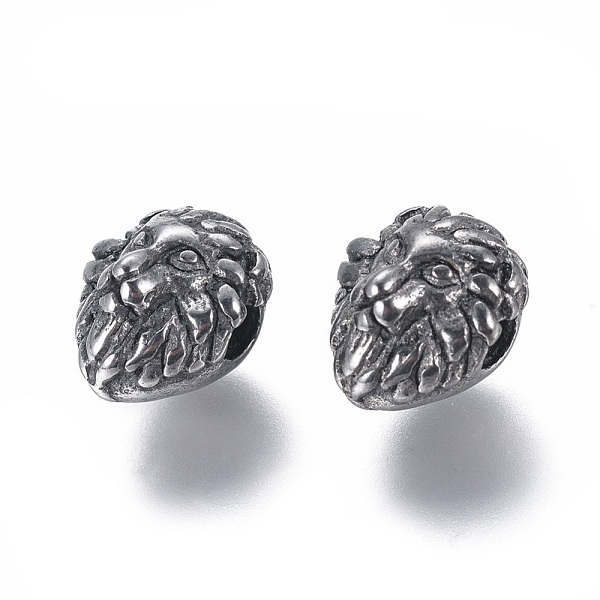 PandaHall 304 Stainless Steel Beads, Lion Head, Antique Silver, 12x11x10mm, Hole: 3mm 304 Stainless Steel Lion
PandaHall 304 Stainless Steel Beads, Lion Head, Antique Silver, 12x11x10mm, Hole: 3mm 304 Stainless Steel Lion