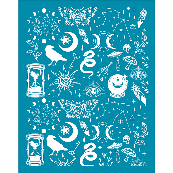 PandaHall OLYCRAFT 4x5 Inch Clay Stencils Tarot Theme Silk Screen for Polymer Clay Hourglass Crystal Ball Silk Screen Stencils Mesh Transfer..., Cyan
PandaHall OLYCRAFT 4x5 Inch Clay Stencils Tarot Theme Silk Screen for Polymer Clay Hourglass Crystal Ball Silk Screen Stencils Mesh Transfer..., Cyan